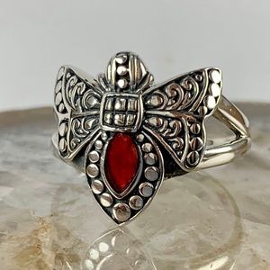 NWOT Coral & Sterling Silver Ring Size 10